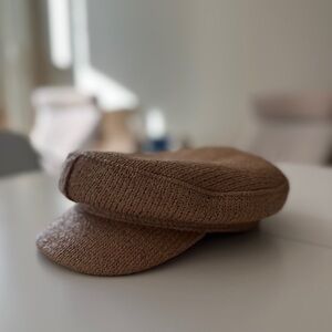 Vince Camuto Woven Straw-Effect Baker Boy Hat